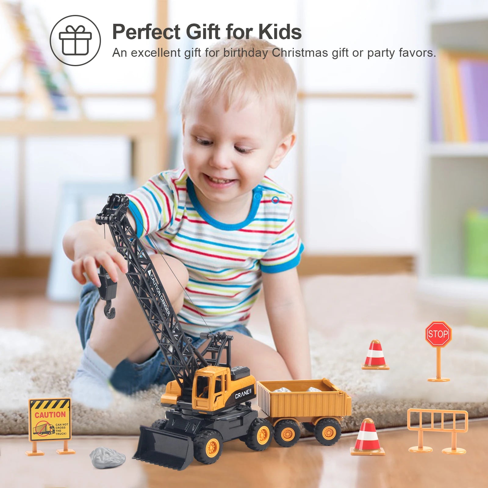 Construction Crane Toy Vehicles Set