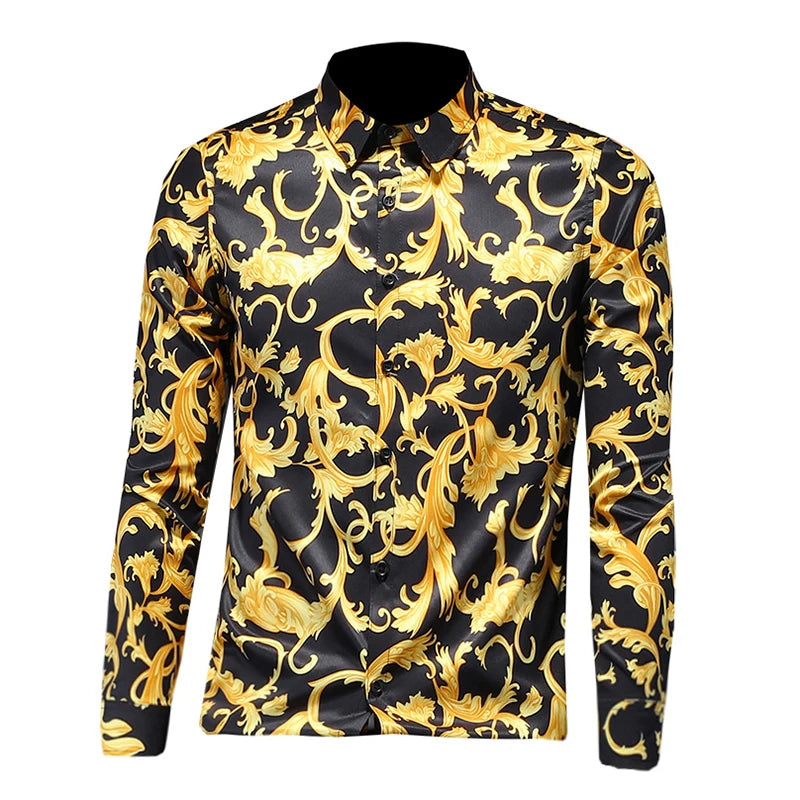 Luxury Silky Long-sleeved Shirt