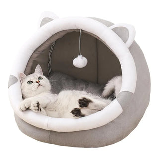 Cat Bed House Kennel Nest Round Pets Sleeping Cave Kitten Beds Pet Basket Cozy Kitten Lounger Cushion Cat House Tent Dog House