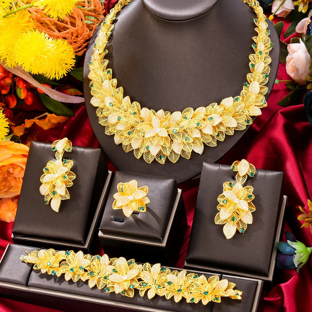 Luxury 4pcs Dubai Jewelry Sets