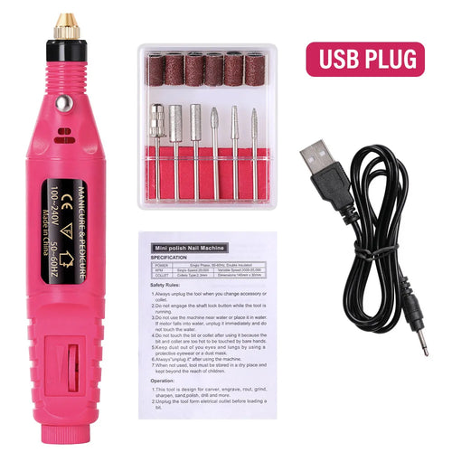 Electric Nail Drill Machine Set