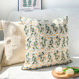 Floral Embroidered Luxury Cushion Cover