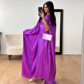 Bat Sleeve Party Gown Maxi Dress