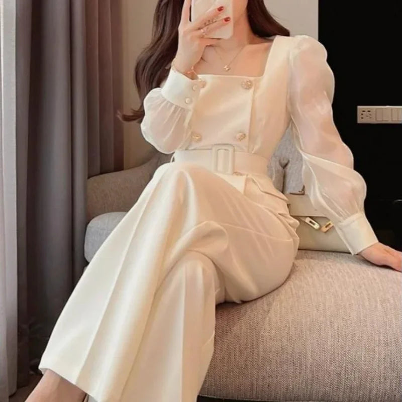 Luxury Wide Leg Two Piece Pants Set