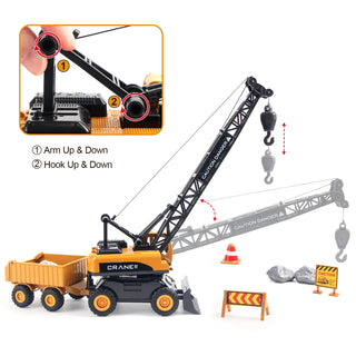 Construction Crane Toy Vehicles Set