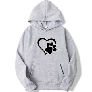 Cute Dog Paw Heart Shape Hoodies