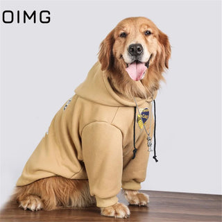 Ropa abrigada estampada para perros grandes