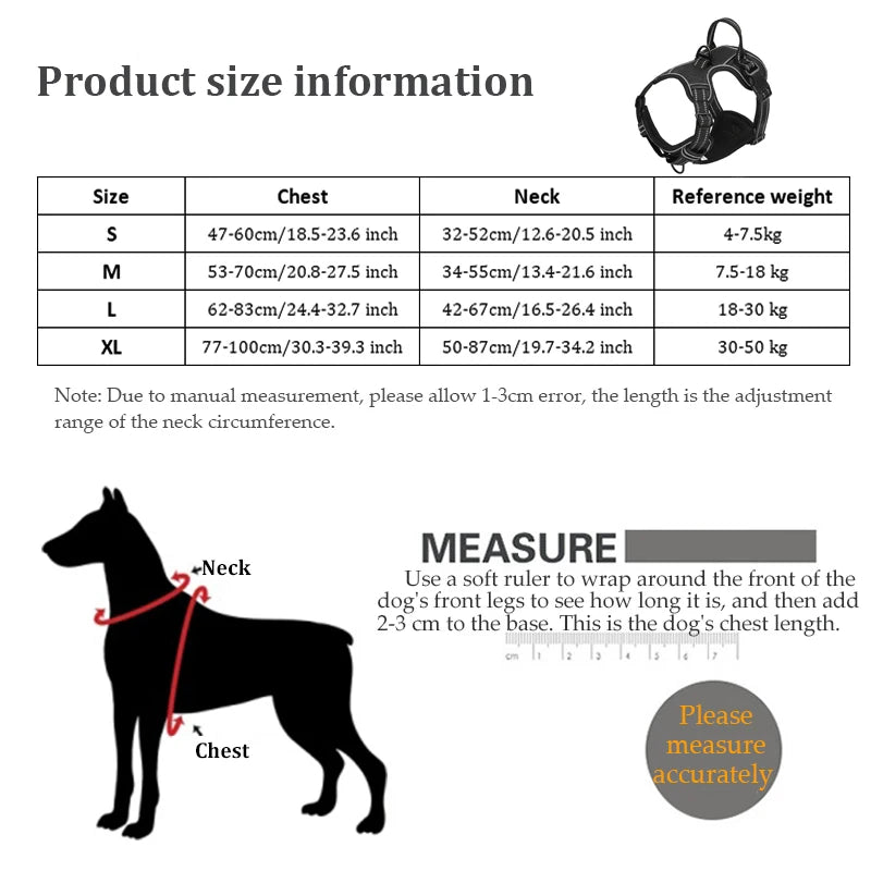 Adjustable Reflective Vest Dog Harness