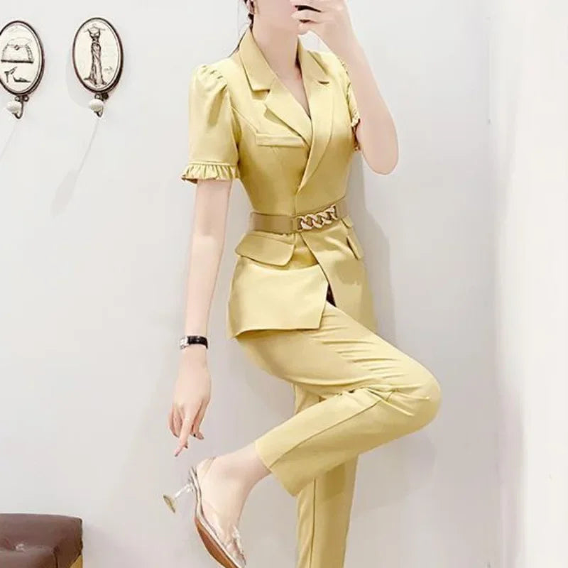 Professional Woman Office Wear Pant Set