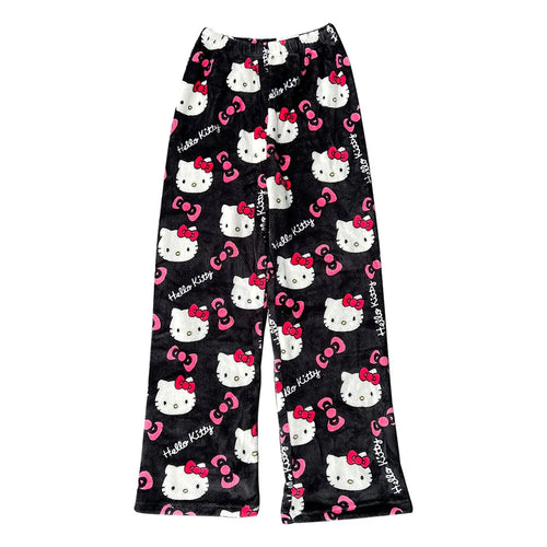 Women Warm Woolen Cartoon Pajamas