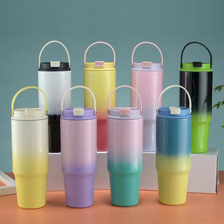 Handle Straw Lid Insulated Tumbler