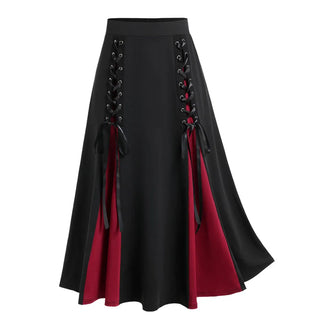 Plus Size Gothic Lace Up Skirt