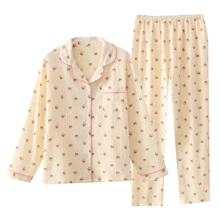 Long Sleeve Cotton Pajamas Set