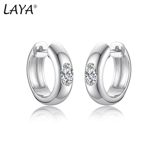 Sparkling White Gold Earrings