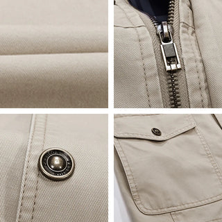 Multi Pockets Cotton Hooded Jacket