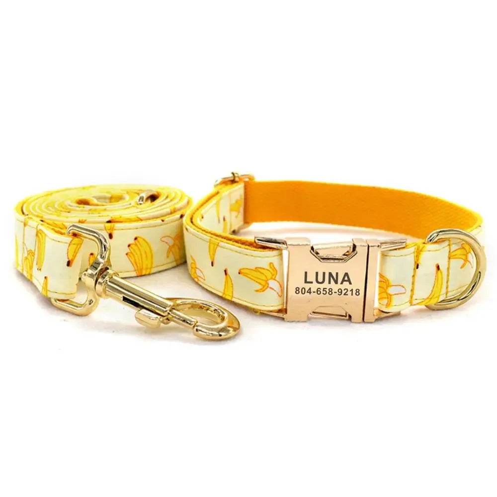 Personalized Adjustable Banana Pet Collar