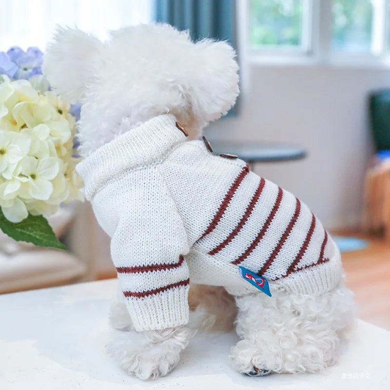 Elastic Pullover Knitted Dog Sweater