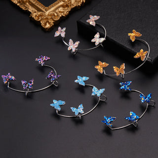 Sparkling Butterfly Ear Cuff Without Piercing