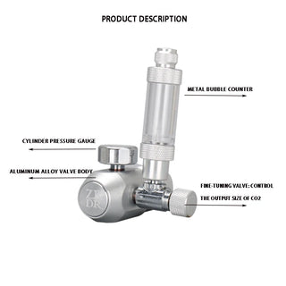 Aquarium CO2 Aluminum Pressure Gauge Regulator