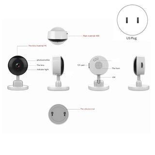 Cámara Tuya con Wifi para interiores, monitor para bebés, minicámara inalámbrica de seguridad para el hogar Smart Life, CCTV IP, audio bidireccional