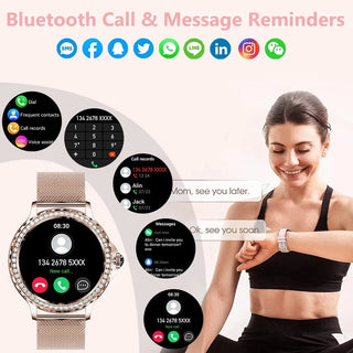 Rosegold Bluetooth Smart Watch