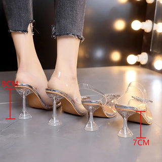 Elegant Crystal Transparent Party Sandals