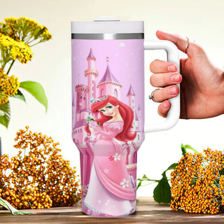 Vaso de acero inoxidable con forma de princesa