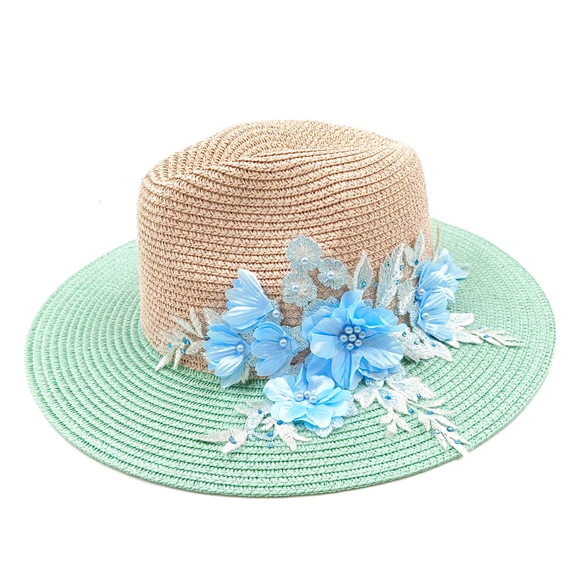 Embroidered Three-dimensional Floral Beach Hat