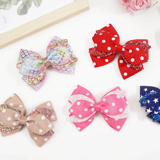 Cute Sequin Bow Shiny Hairpins