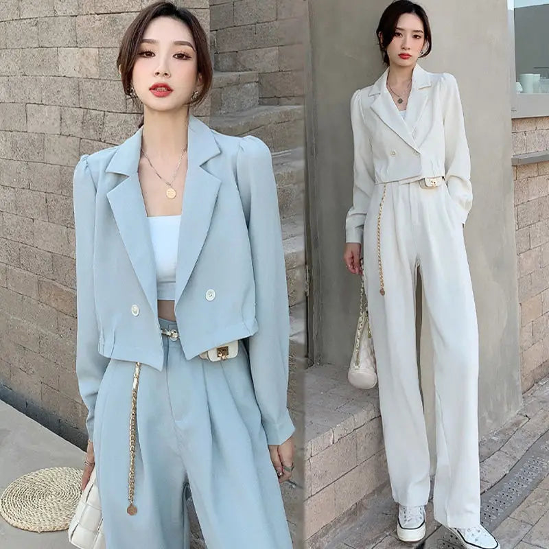 Two Piece Blazer Outfits Sets