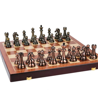 Luxury Bronze Metal Chess Board Game