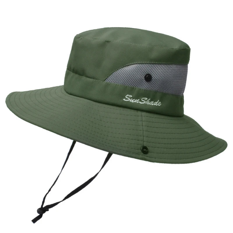 Wide Brim Panama Bucket Hat