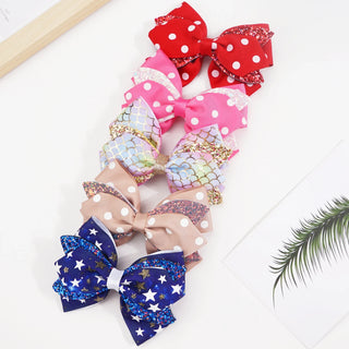 Cute Sequin Bow Shiny Hairpins