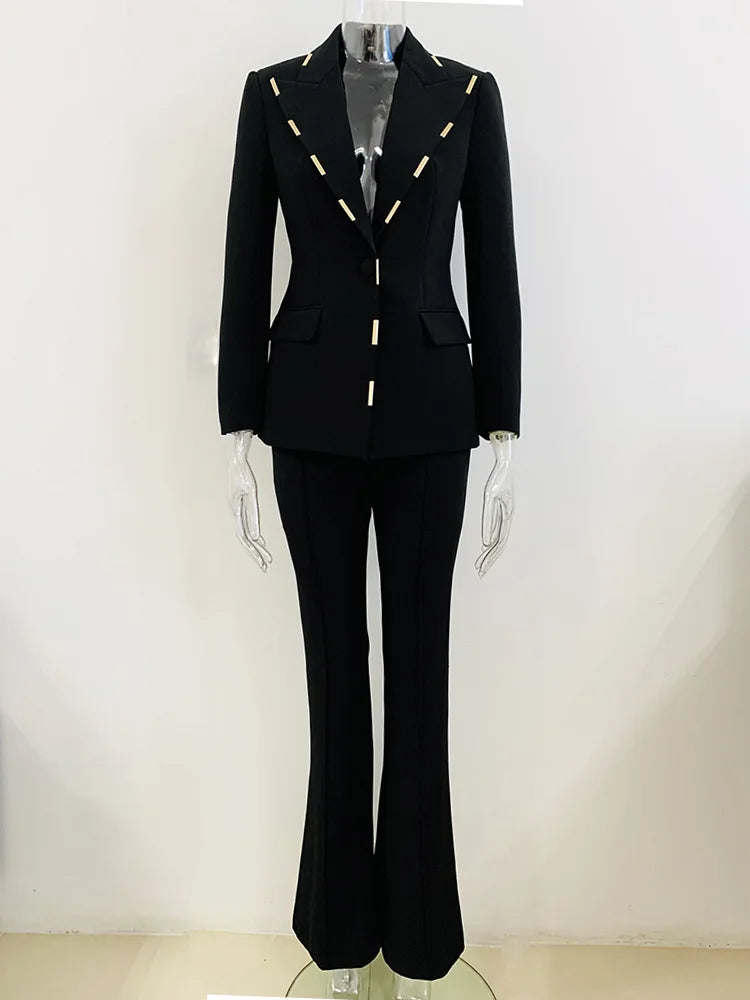 Business Fame Blazer Pants Suits