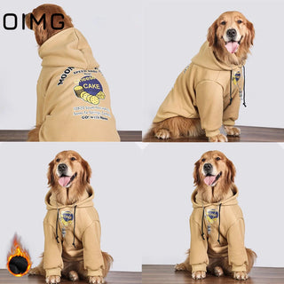 Ropa abrigada estampada para perros grandes