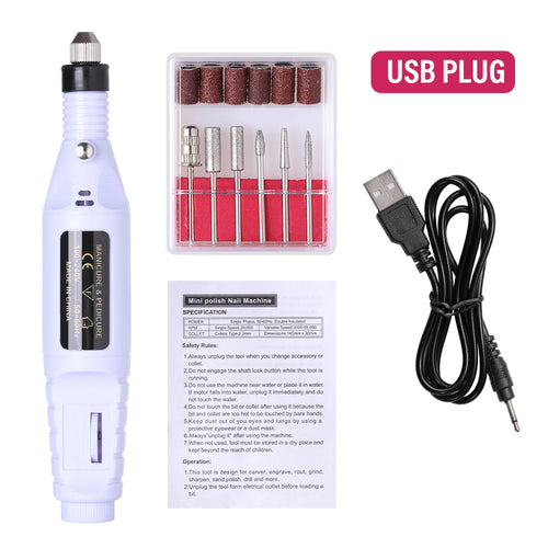 Electric Nail Drill Machine Set