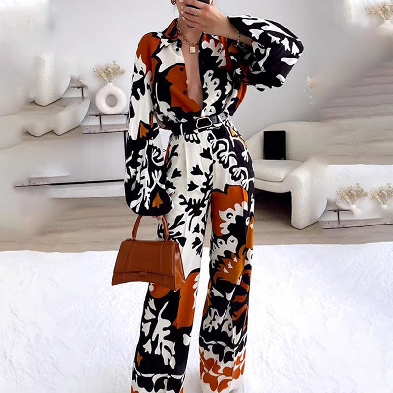 Women's Printed Casual Jumpsuit