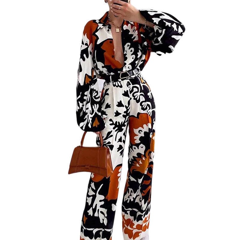 Women's Printed Casual Jumpsuit