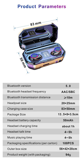Bluetooth 3D Surround Sound Earbuds