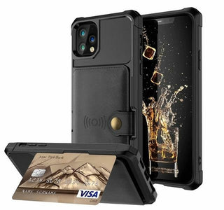 iPhone Magnetic Leather Armor Case